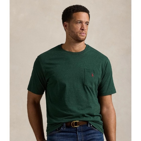 MENS RALPH LAUREN POLO S/S POCKET T-SHIRT~XL TALL~GREEN~NWT - Picture 1 of 2